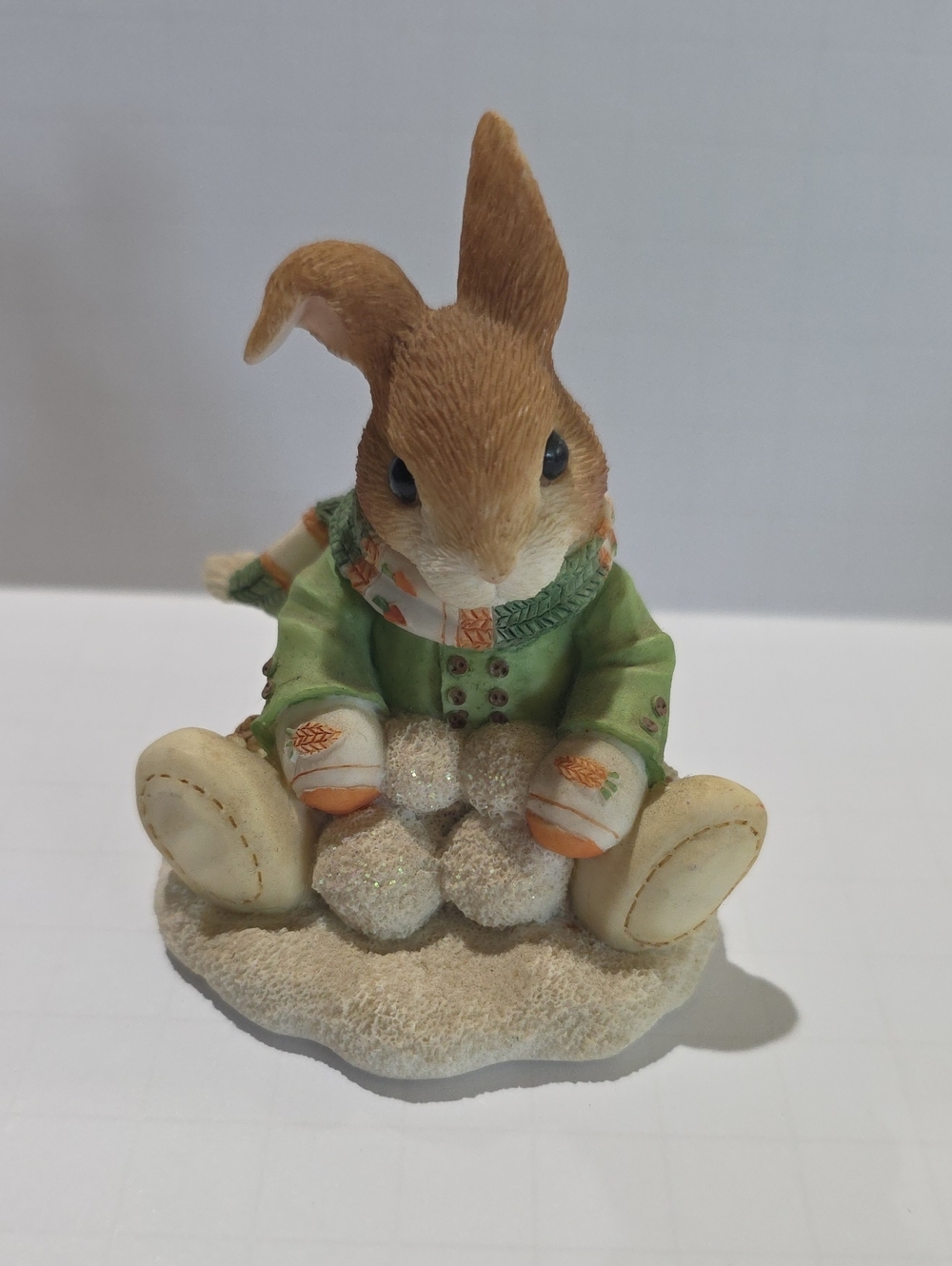 Enesco My Blushing Bunnies Sno Ball When You're Not Here Figurine Christmas